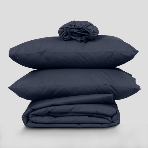 Nightfall Crisp Cool Organic Percale Duvet Set