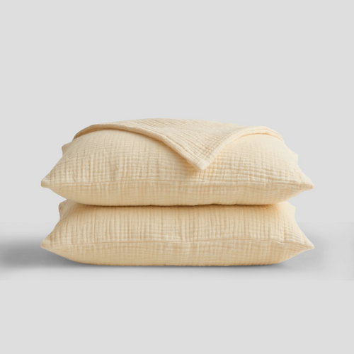 Butter Bean Muslin Pillowcases