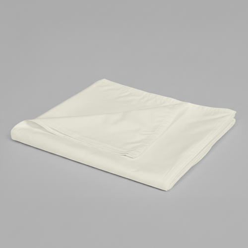 Ivory Organic Cotton Percale Flat Sheet