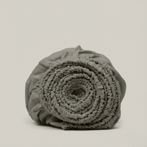 Natural European Linen Chambray Fitted Sheet