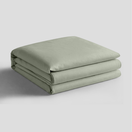 Sage Organic Cotton Percale Duvet Cover