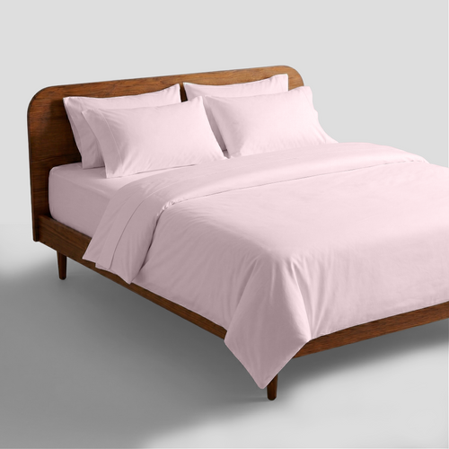 Soft Blush Organic Cotton Percale Duvet Cover