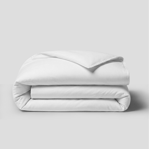 White Organic Cotton Percale Duvet Cover