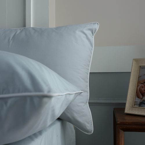 White Piped Percale Oxford Pillowcases