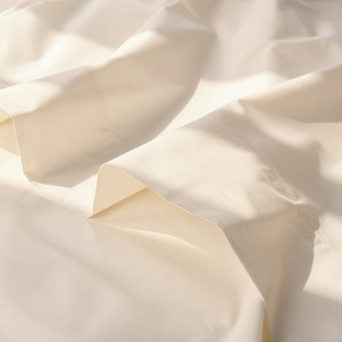 Ivory Organic Cotton Percale Flat Sheet