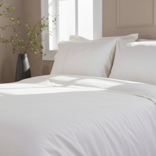Ivory Cotton Percale Pillowcases
