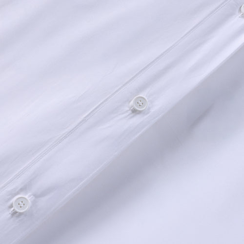 White Organic Cotton Percale Duvet Cover