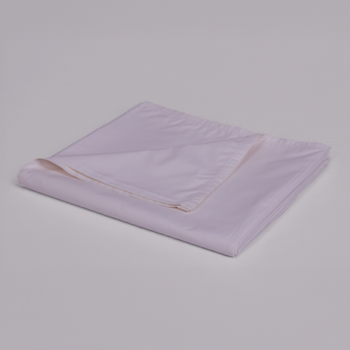 Soft Blush Organic Cotton Percale Flat Sheet