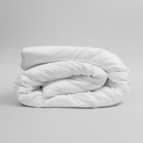 White Organic Cotton Percale Duvet Cover