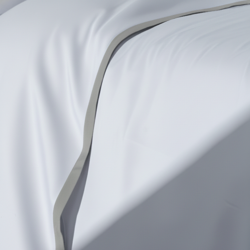 Light Grey Border Sateen Flat Sheet