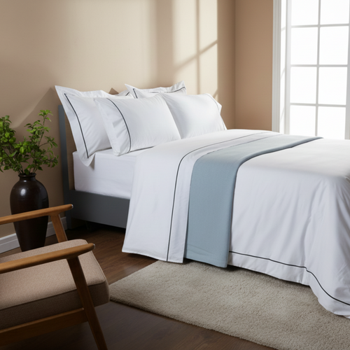 Nightfall Embroidered Sateen Duvet Cover