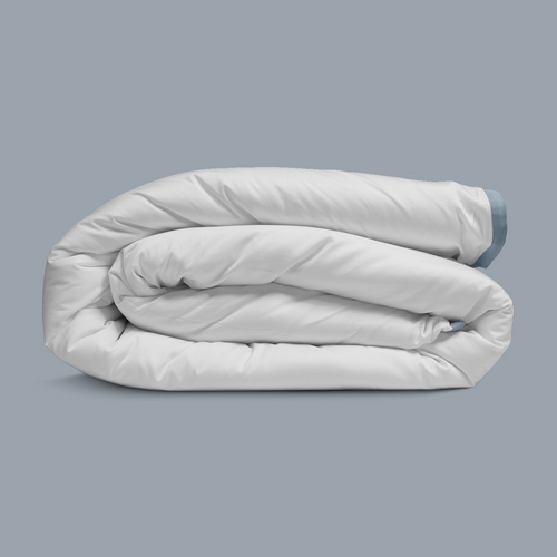 Light Blue Border Sateen Duvet Cover