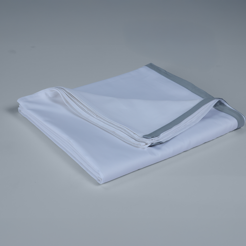 Light Blue Border Sateen Flat Sheet