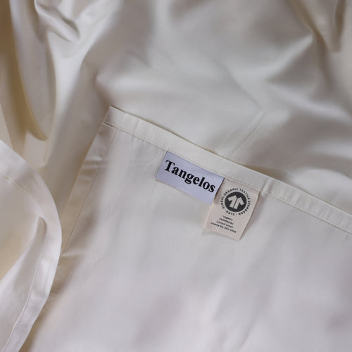 Ivory Cotton Sateen Flat Sheet