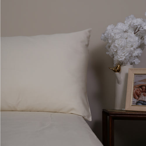 Ivory Cotton Sateen Pillowcases