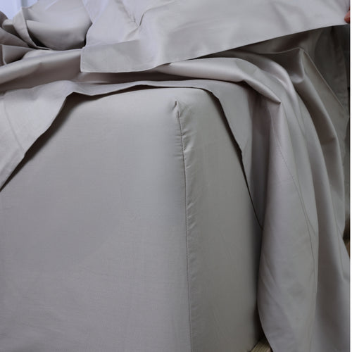 Light Grey Luxury Cotton Sateen Fitted Sheet