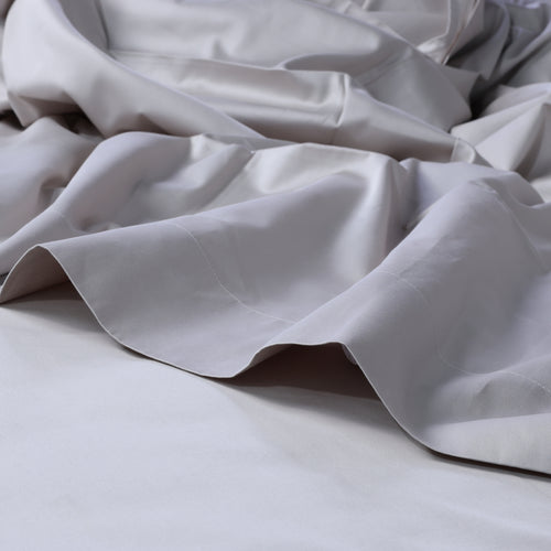 Light Grey Luxury Cotton Sateen Flat Sheet
