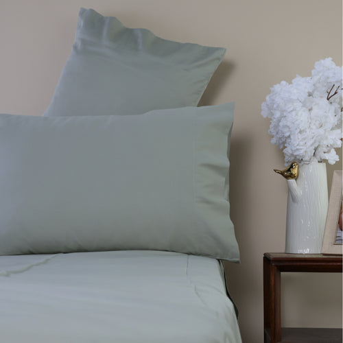 Sage Cotton Sateen Pillowcases