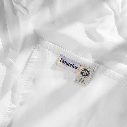 Cotton Sateen Flat Sheet White Luxury