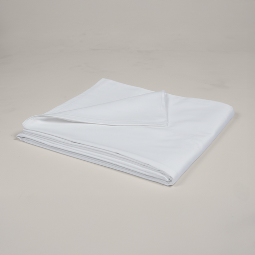 White Luxury Cotton Sateen Flat Sheet