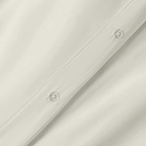 Ivory Organic Cotton Percale Duvet Cover
