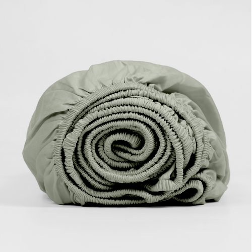 Sage Organic Cotton Percale Fitted Sheet