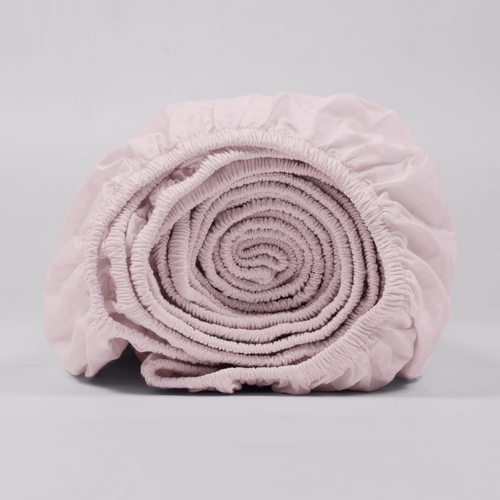 Soft Blush Organic Cotton Percale Fitted Sheet