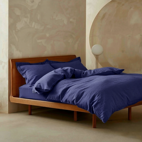 Astral Blue Muslin Duvet Cover