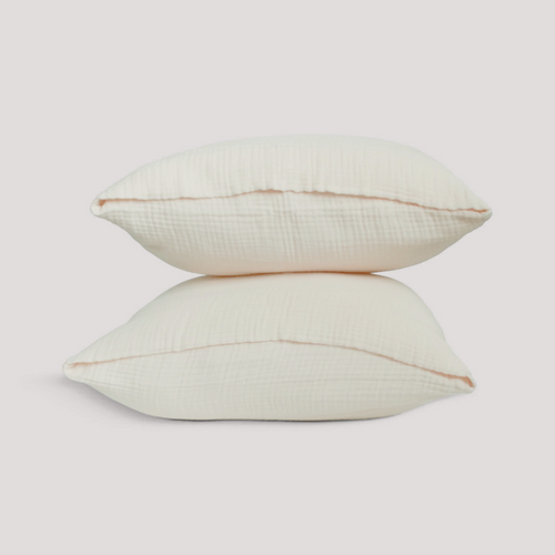 Butter Bean Muslin Square Pillowcases