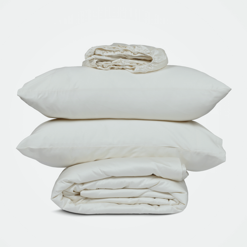 Ivory Silky Soft Sateen Duvet Set