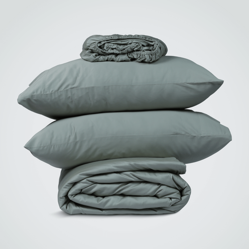 Sage Silky Soft Sateen Duvet Set