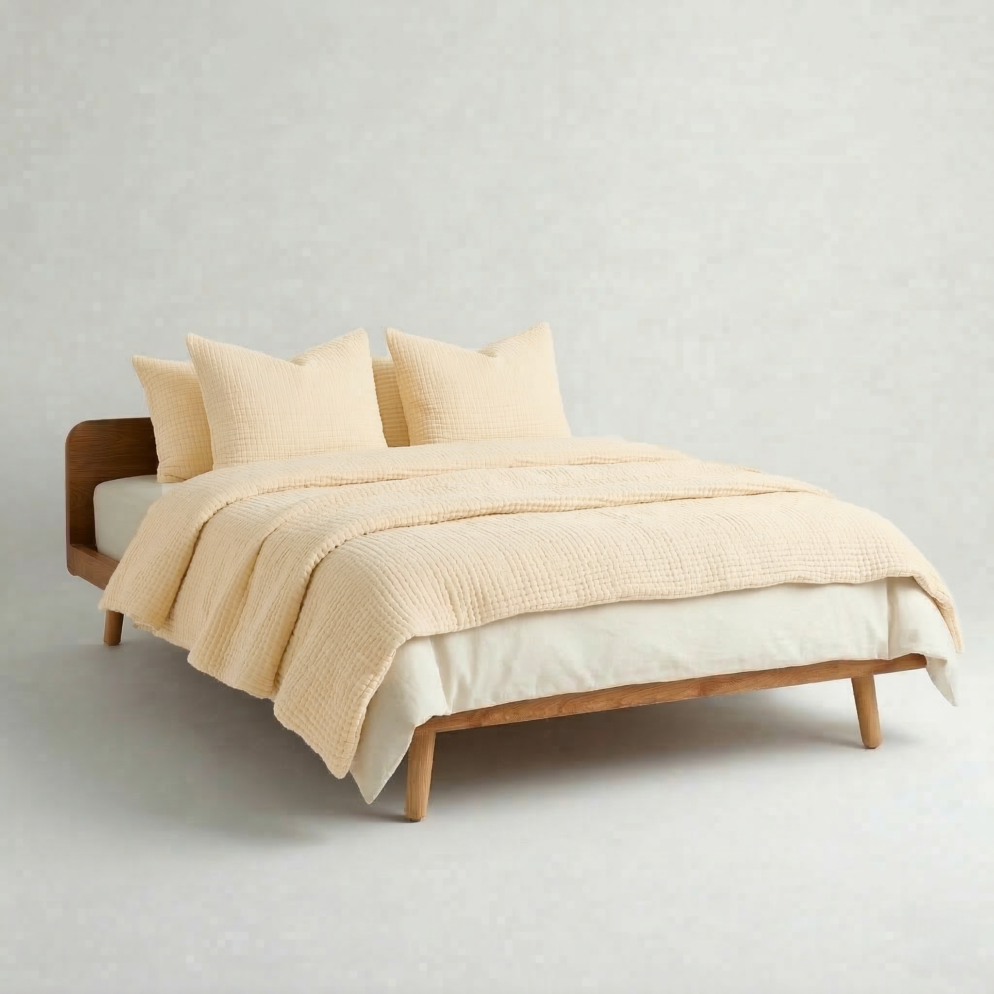 Butter Bean Muslin Duvet Cover