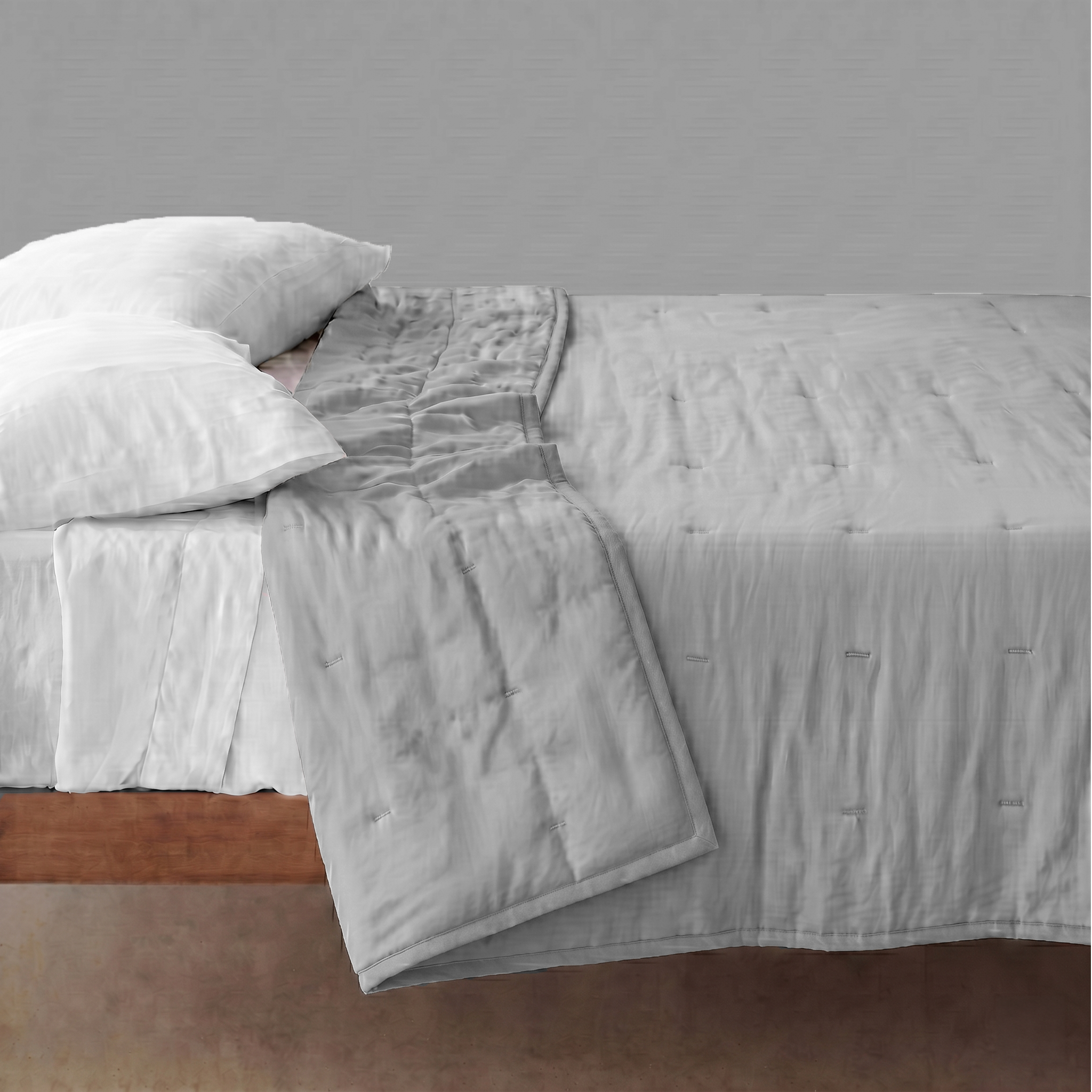 Light Grey Airy Voile Quilt