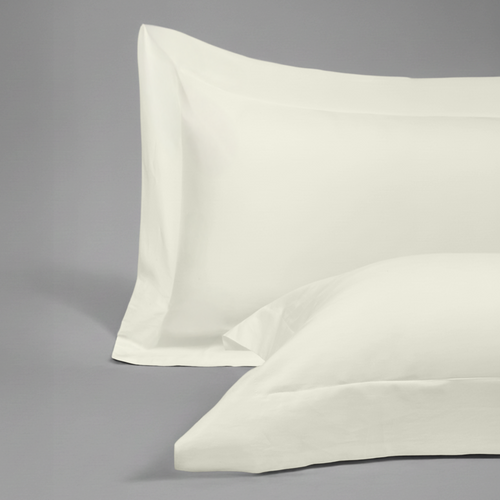 Ivory Organic Cotton Percale Oxford Pillowcases