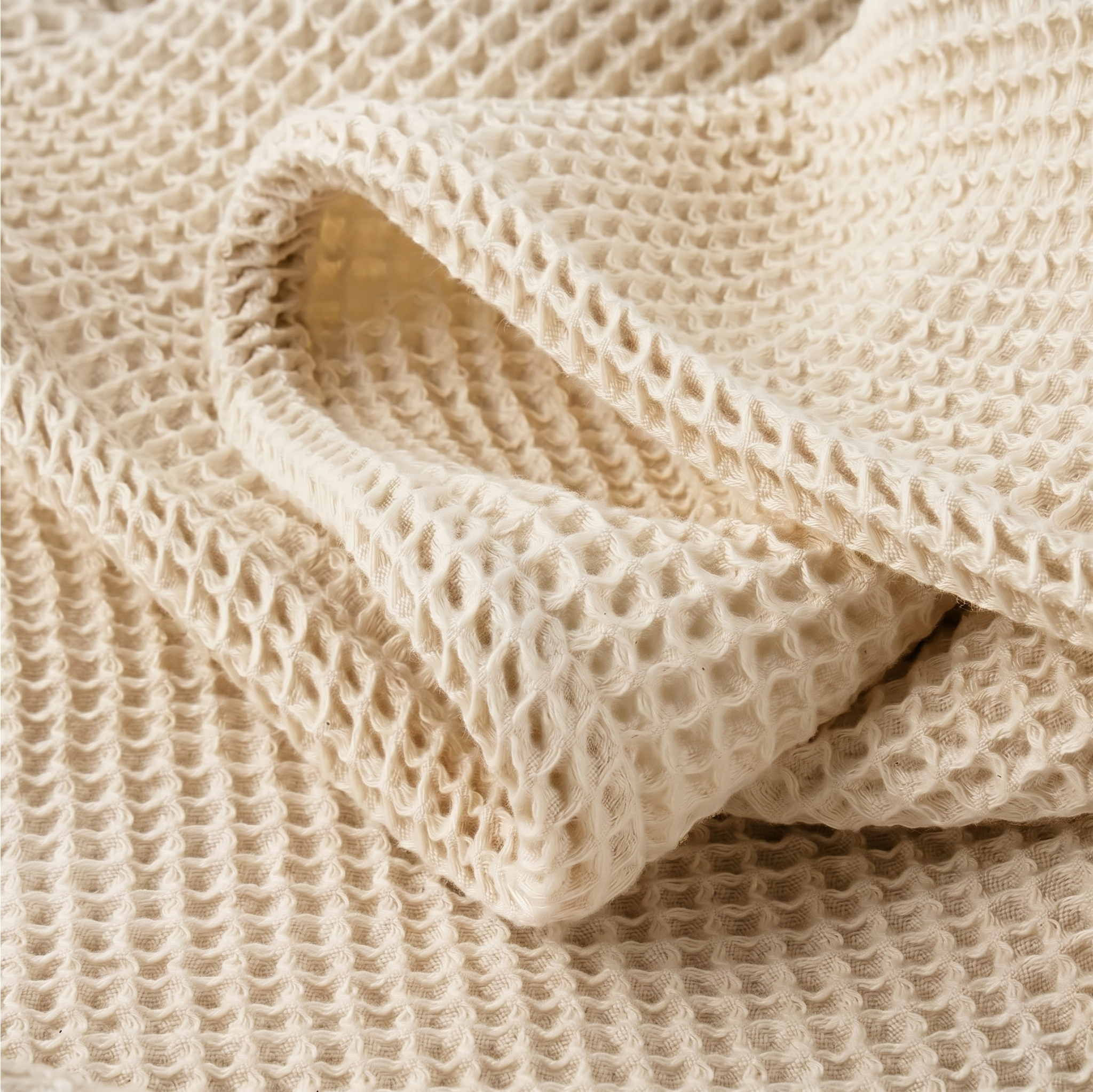 Ivory Waffle blanket