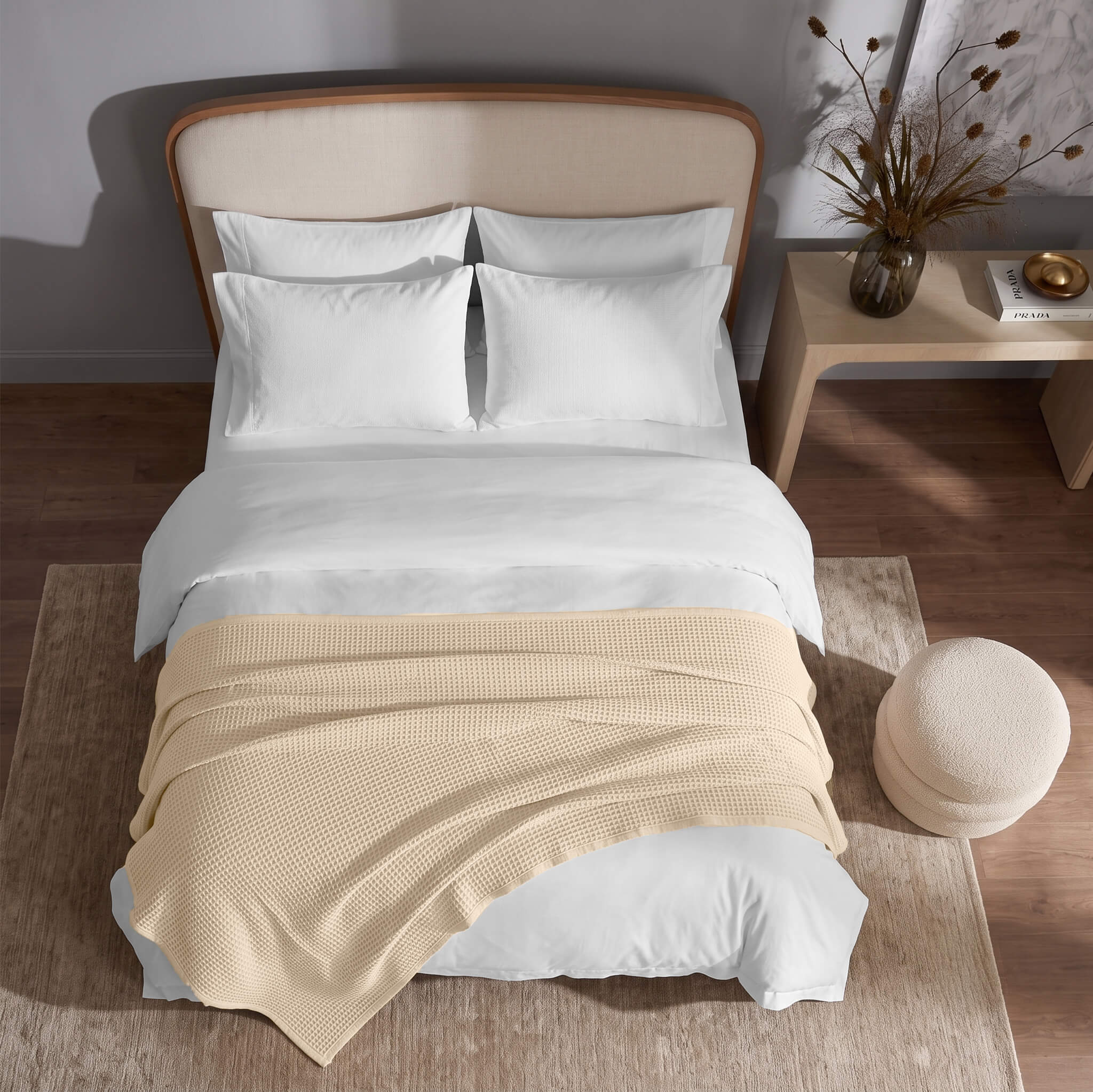 Ivory Waffle blanket