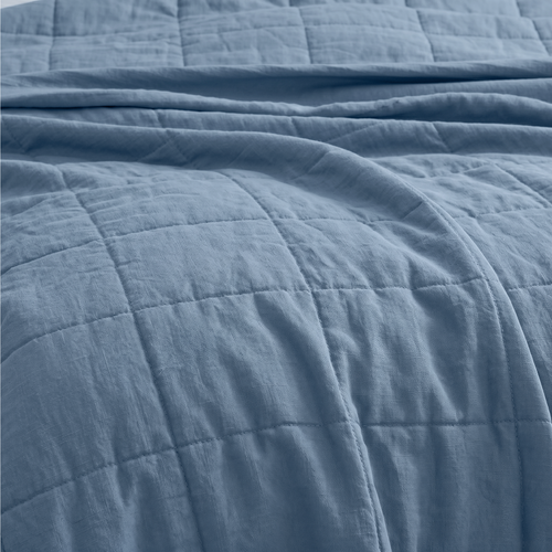 Blue Haze Linen Cotton Quilt
