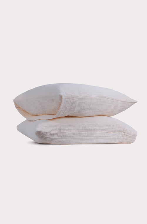 Butter Bean Muslin Pillowcases