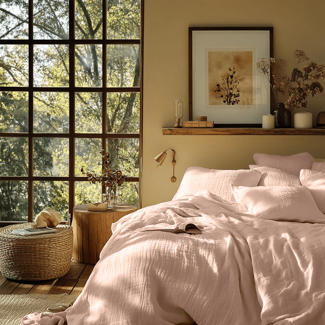 Butter Bean Muslin Square Pillowcase