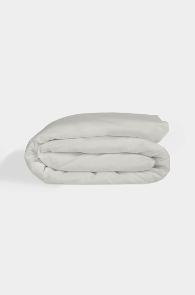 Light Grey Organic Cotton Percale Duvet Cover