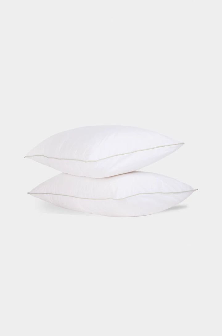 Classic Organic Percale Piped Oxford Pillowcase Set