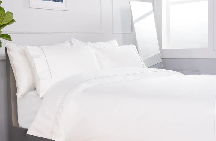 Classic Organic Percale Piped Oxford Pillowcase Set