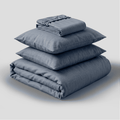 Dusty Blue Breathable Linen Duvet Set