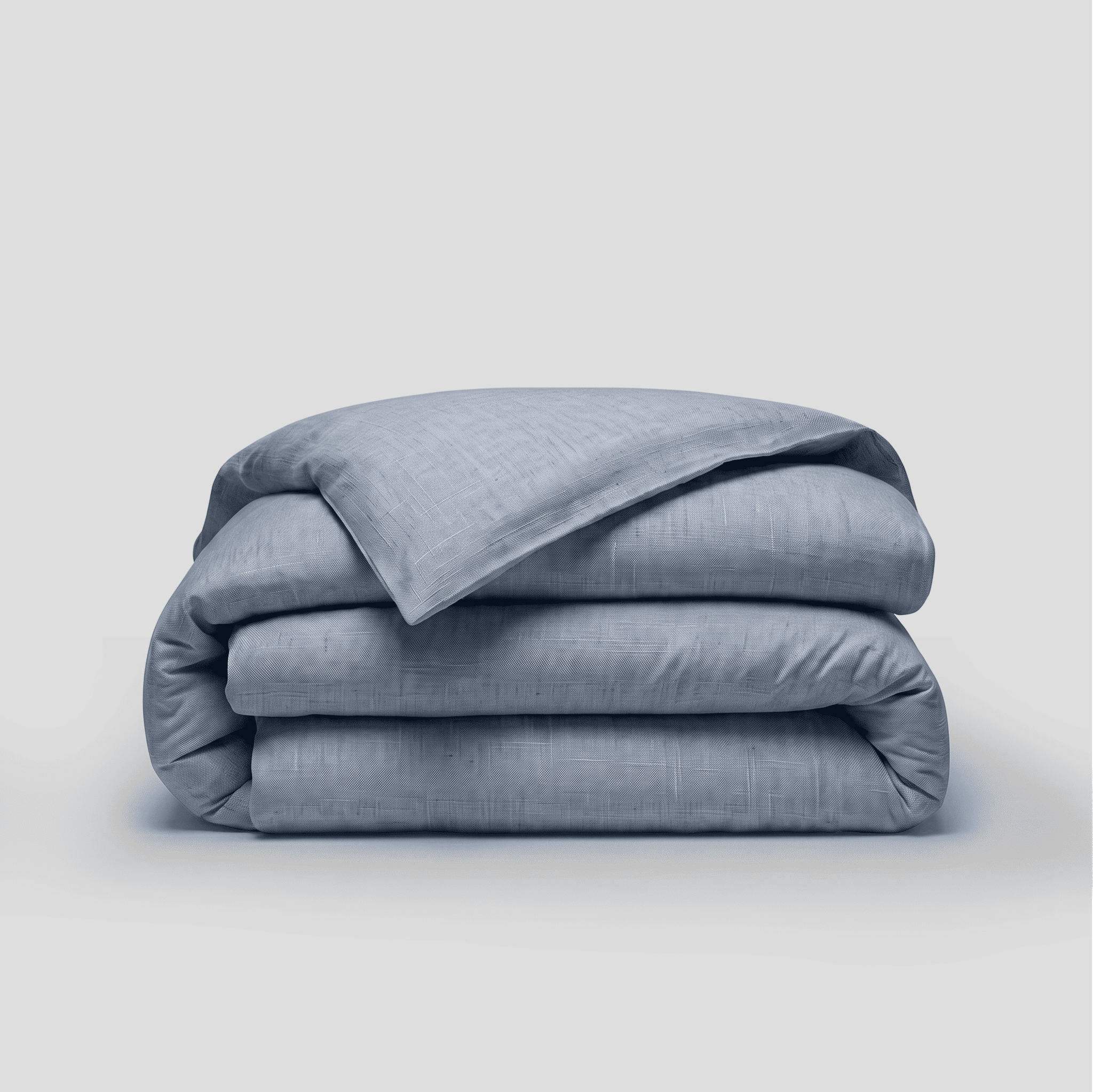 Dusty Blue European Linen Chambray Duvet Cover