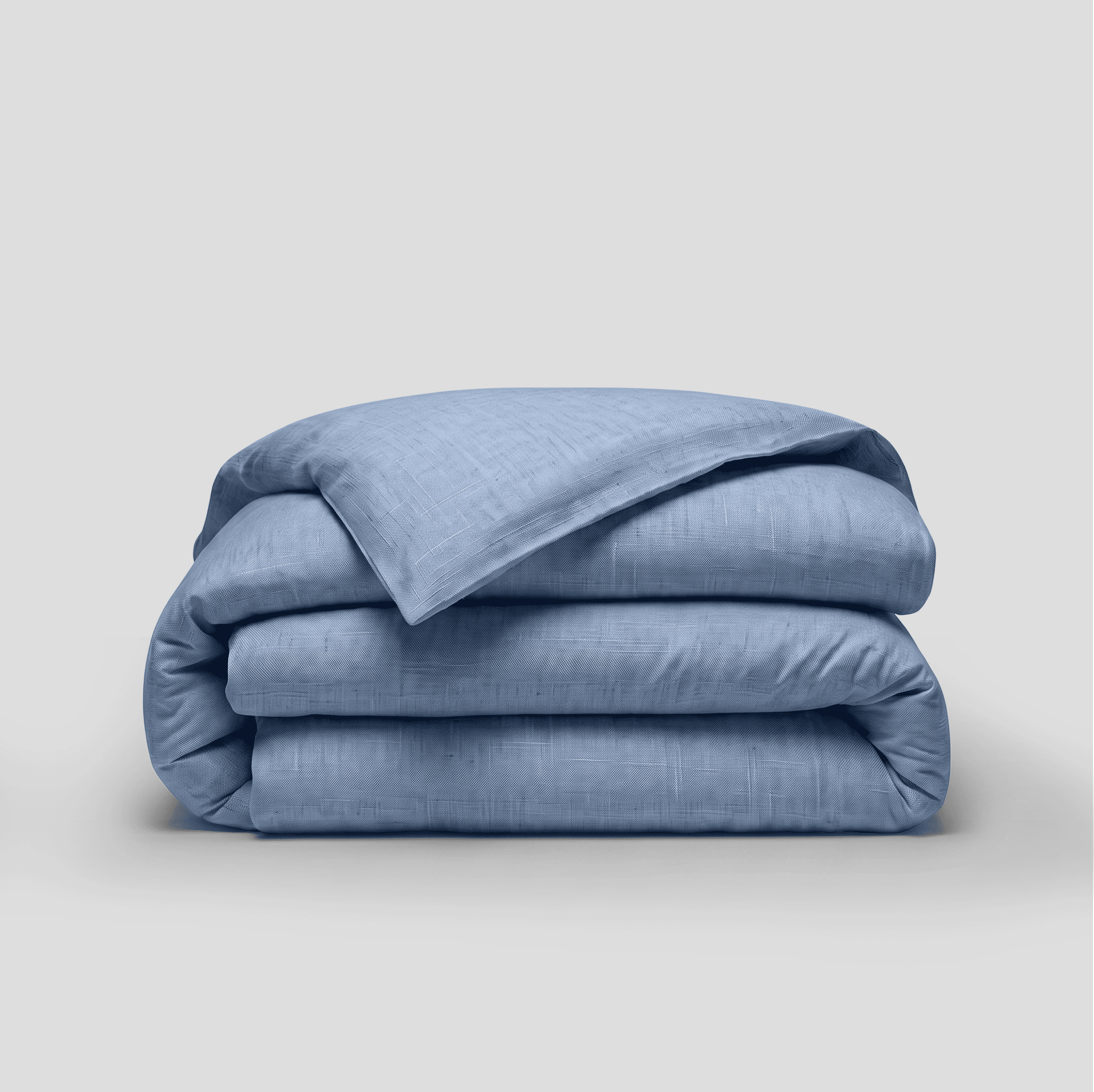 Dusty Blue European Linen Chambray Duvet Cover