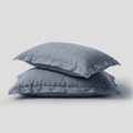 Dusty Blue European Linen Chambray Oxford Pillowcases
