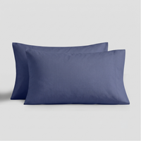Organic Cotton Percale Pillowcases - Astral Blue