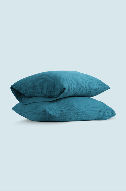 Green Lake Muslin Pillowcases