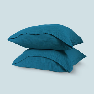 Green Lake Muslin Square Pillowcases