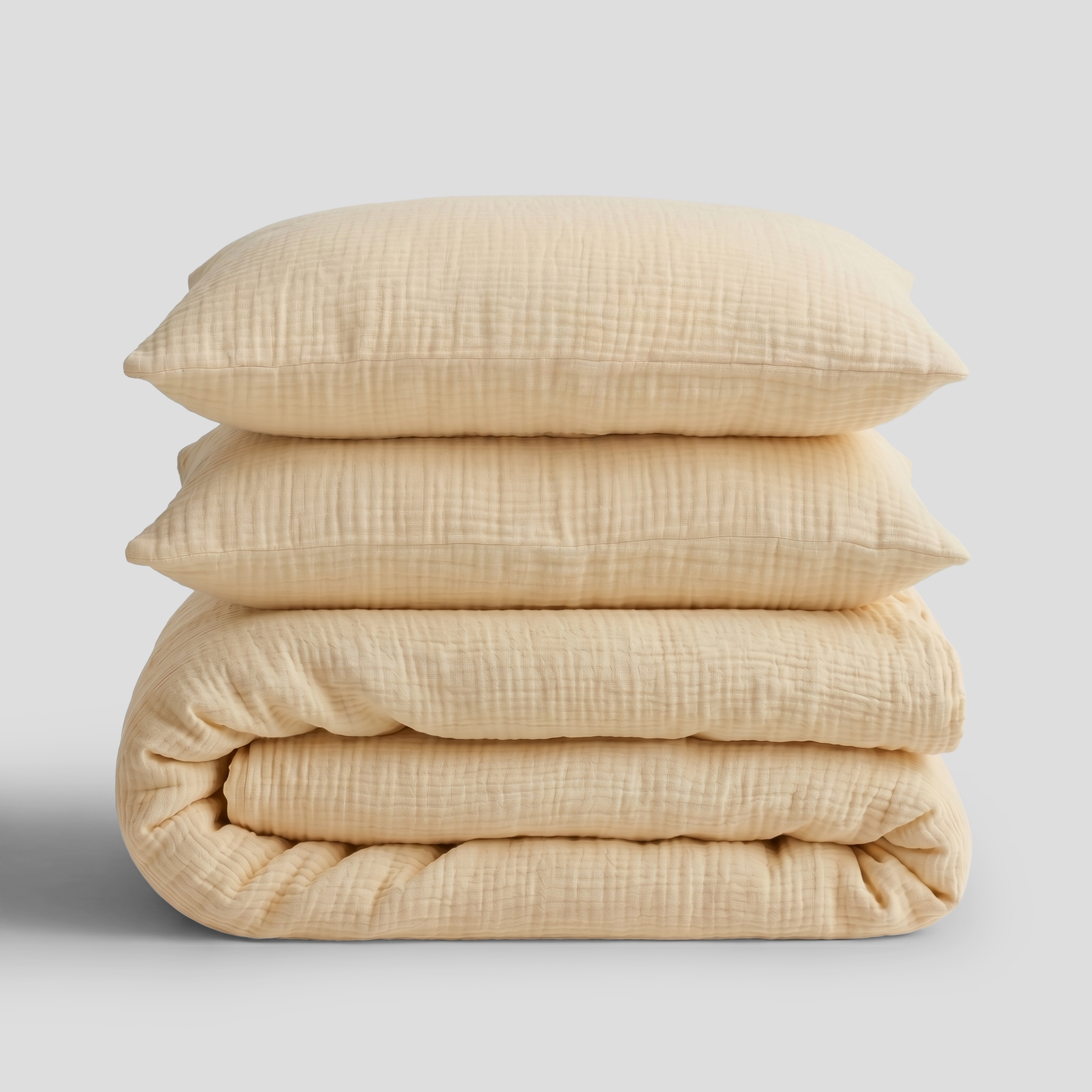 Butter Bean Muslin Duvet Set